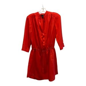 Aqua Bloomingdale’s Vibrant Red shirt mini dress-women’s size Medium